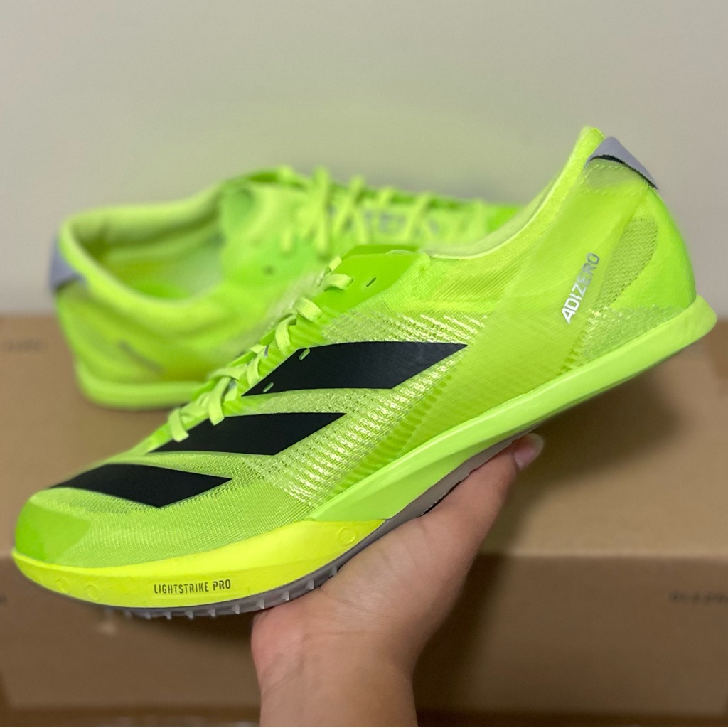 Adidas Adizero Finesse Lucid Lemon Track Spikes Men's Size 8.5 Ig2018 No Spikes